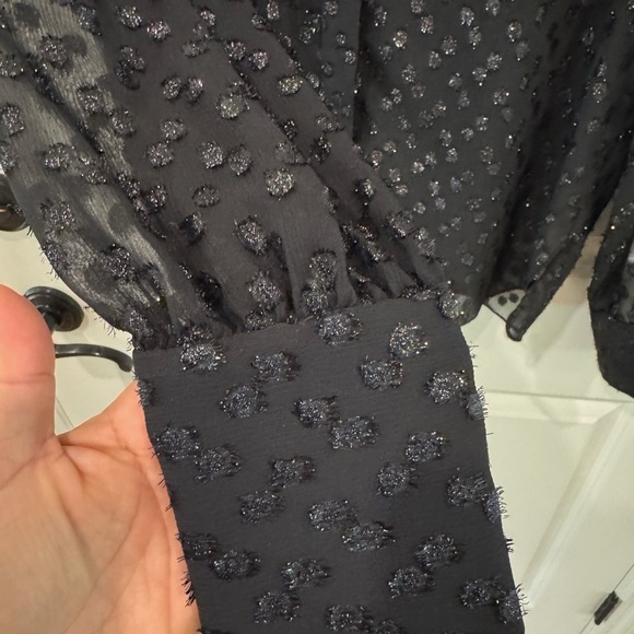 BNWT Isabel Marant Airy Sheer Polka Dot Blouse size 34/USXS $430 - Picture 6 of 9